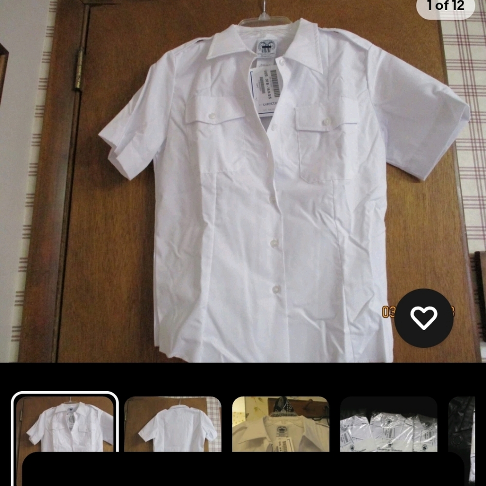 women's White Short Sleeve Shirt
